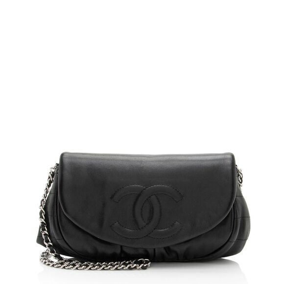 Chanel Lambskin Half Moon Wallet on Chain - Picture 1 of 13